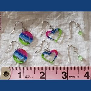 Set of 3 Rainbow Earrings